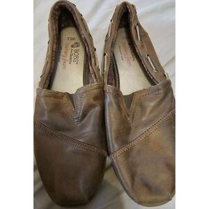 Bobs from Skechers Shoes Womens 6.5 Chill Luxe Slip On Brown Faux Fur Flats